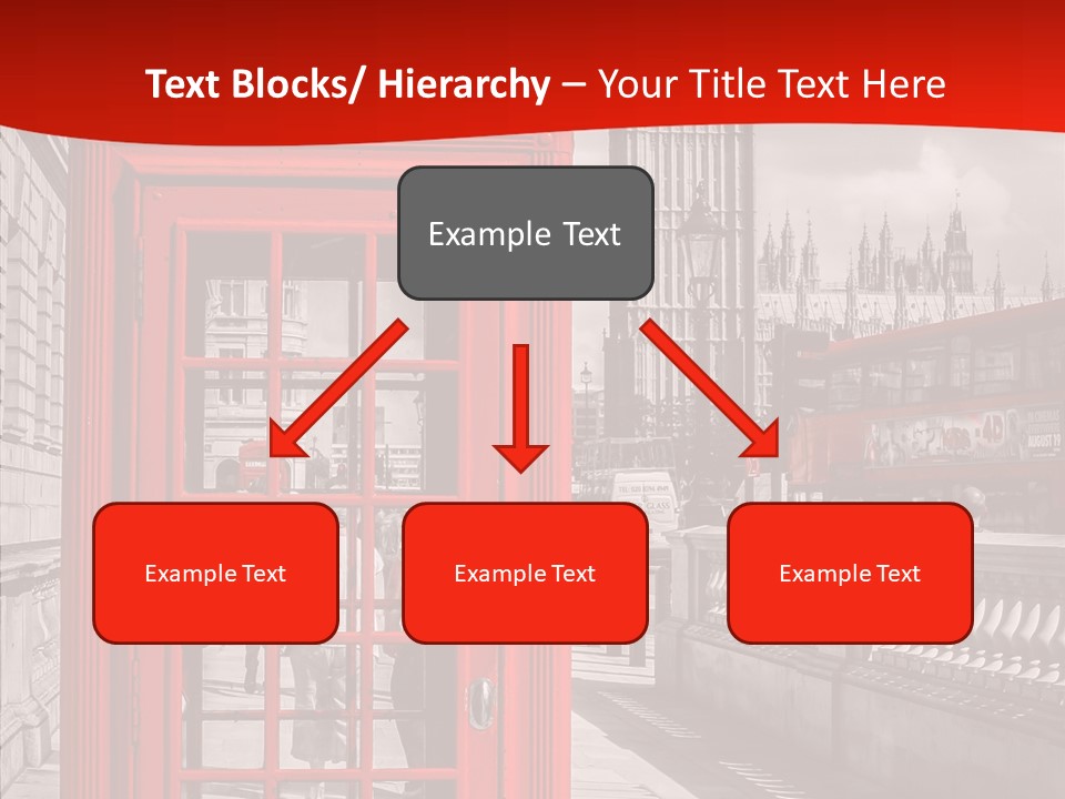 Landscape London Red Bus PowerPoint Template