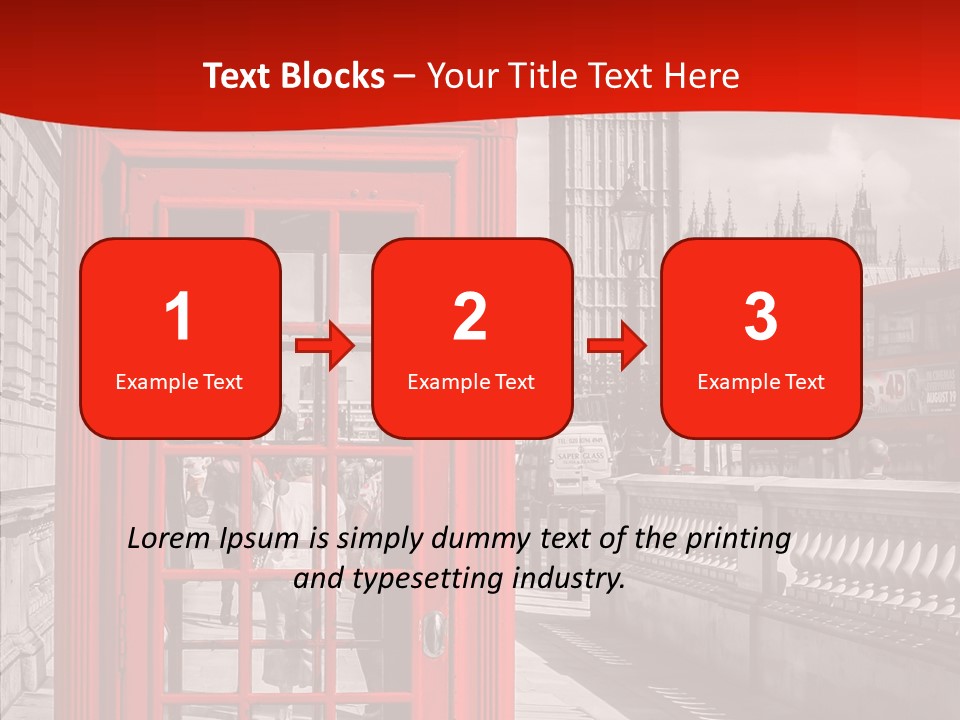 Landscape London Red Bus PowerPoint Template