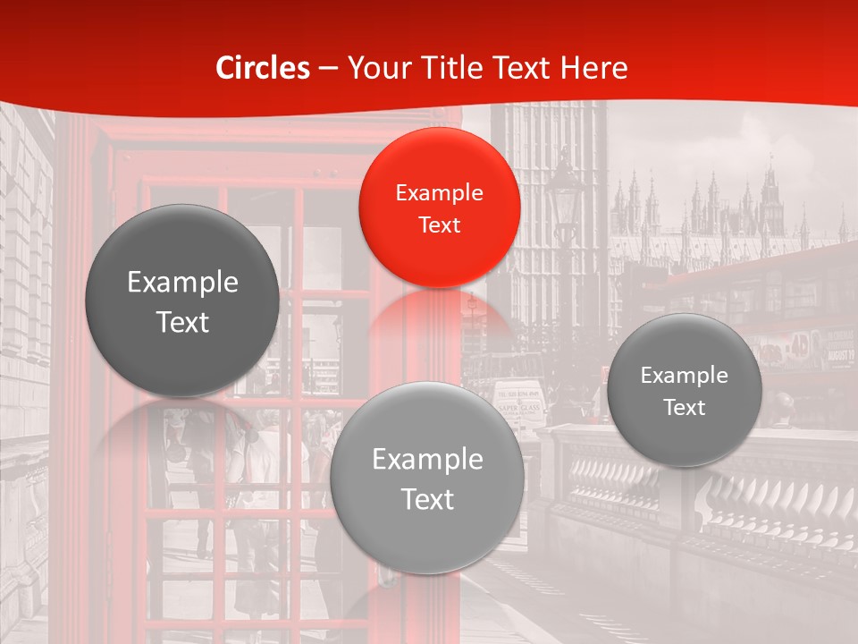 Landscape London Red Bus PowerPoint Template