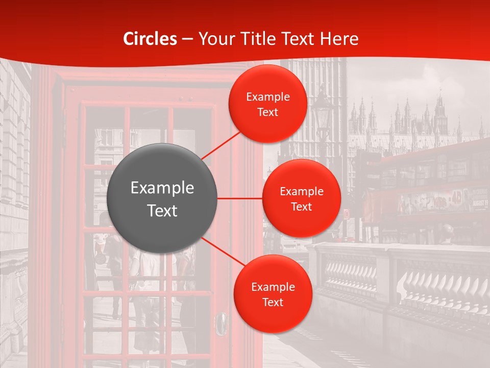 Landscape London Red Bus PowerPoint Template