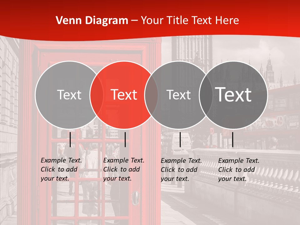 Landscape London Red Bus PowerPoint Template