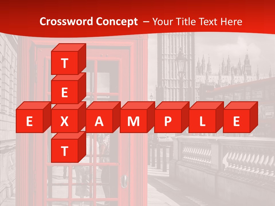 Landscape London Red Bus PowerPoint Template