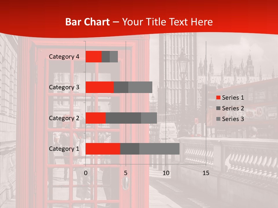 Landscape London Red Bus PowerPoint Template