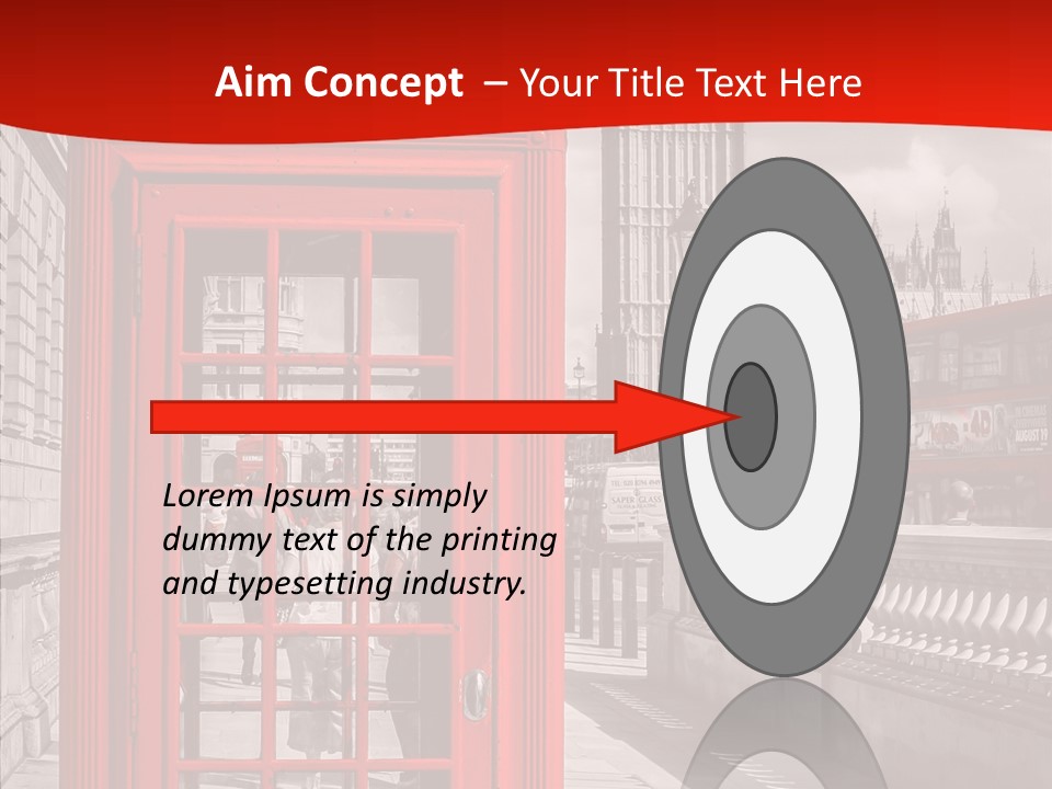 Landscape London Red Bus PowerPoint Template