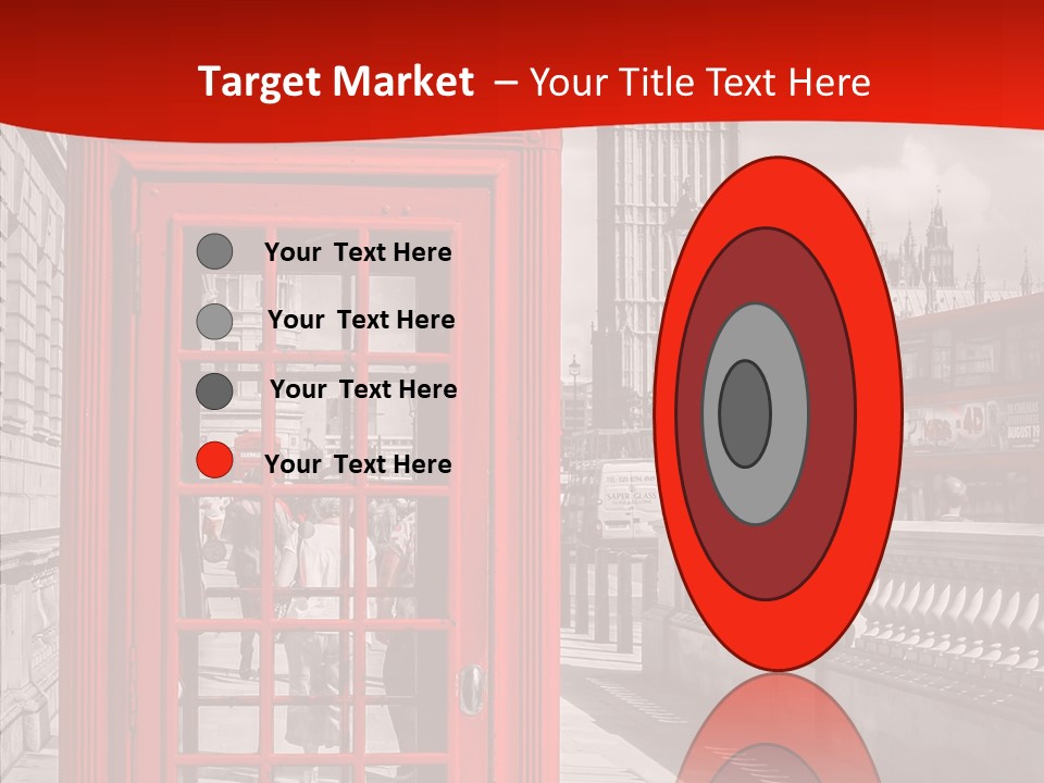 Landscape London Red Bus PowerPoint Template