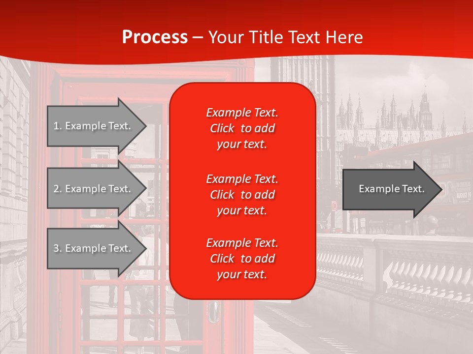 Landscape London Red Bus PowerPoint Template