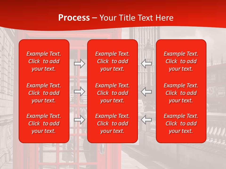 Landscape London Red Bus PowerPoint Template