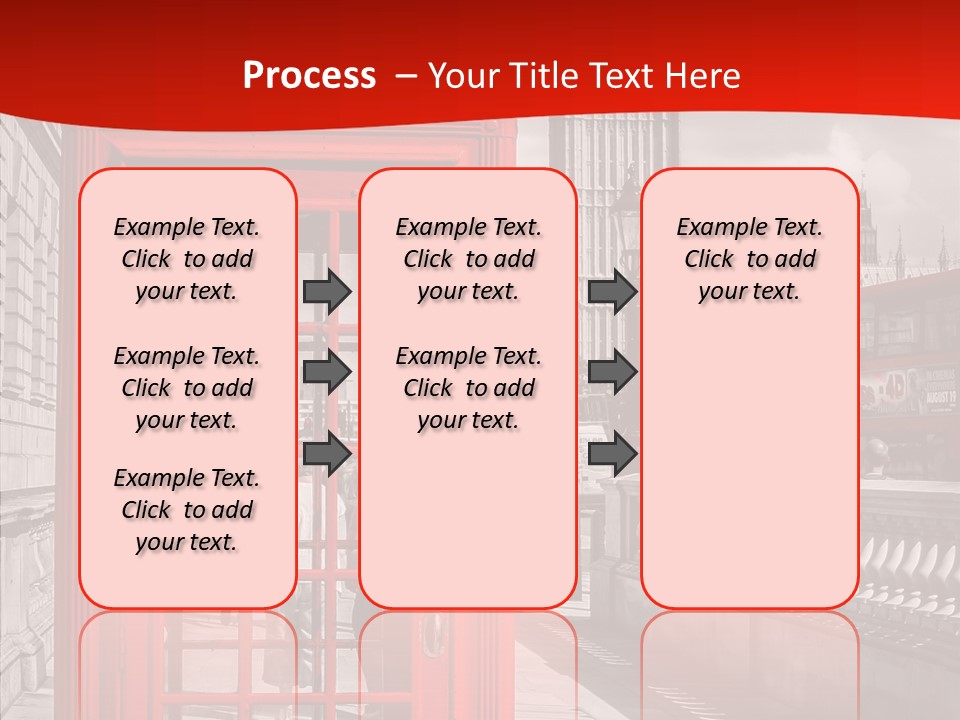 Landscape London Red Bus PowerPoint Template