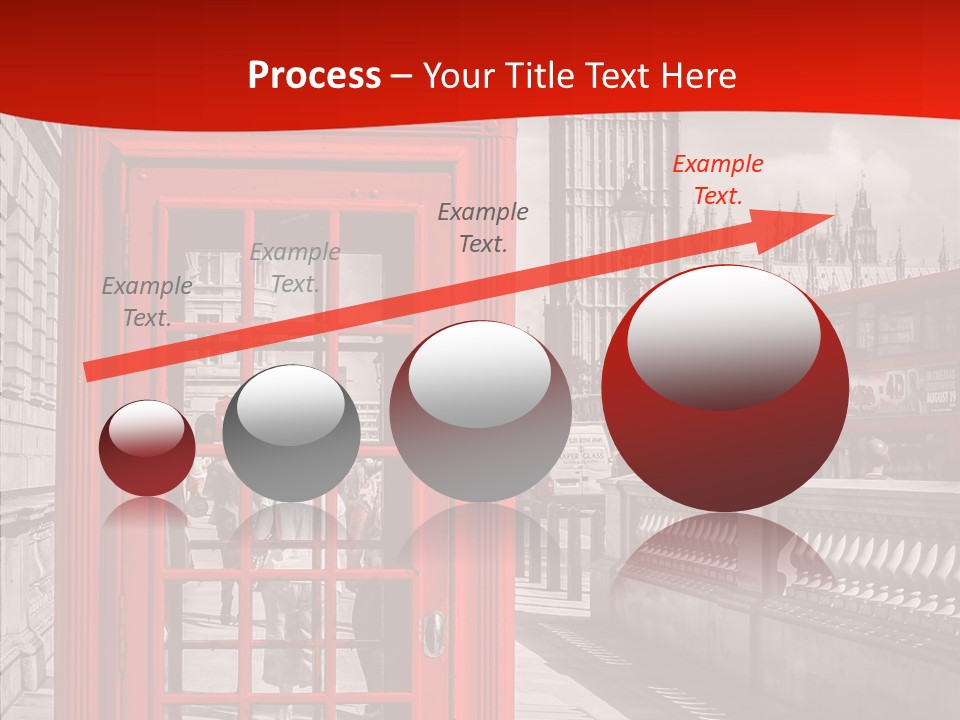 Landscape London Red Bus PowerPoint Template