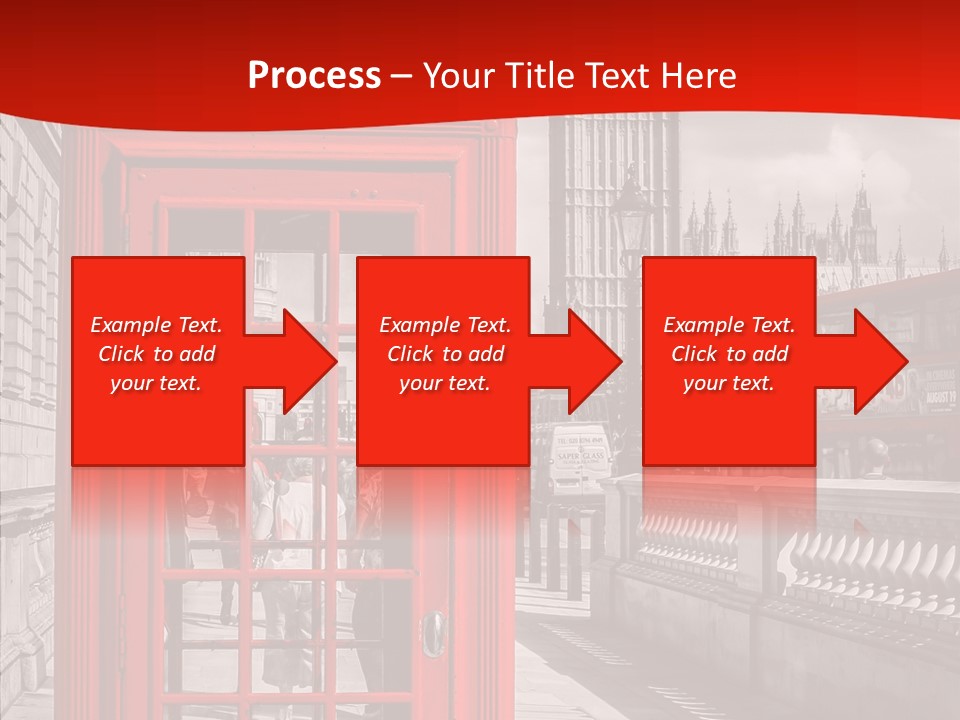 Landscape London Red Bus PowerPoint Template