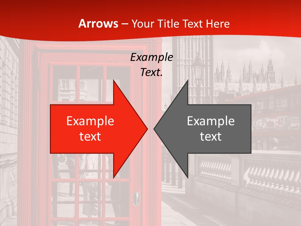 Landscape London Red Bus PowerPoint Template