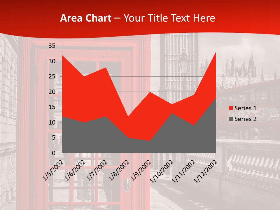 Landscape London Red Bus PowerPoint Template