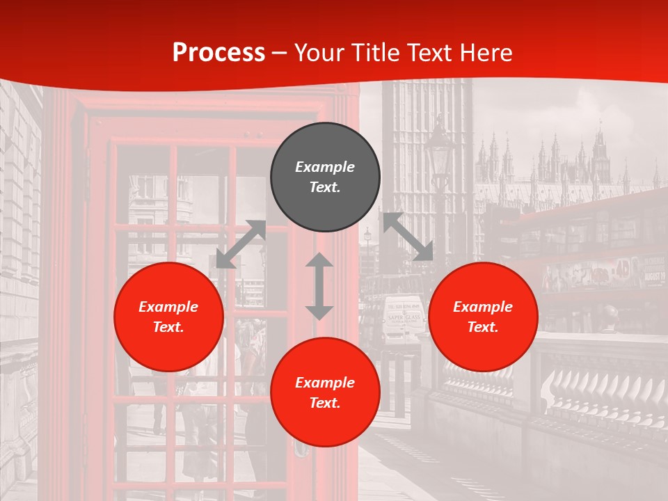 Landscape London Red Bus PowerPoint Template