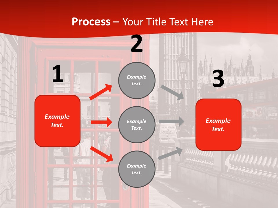 Landscape London Red Bus PowerPoint Template