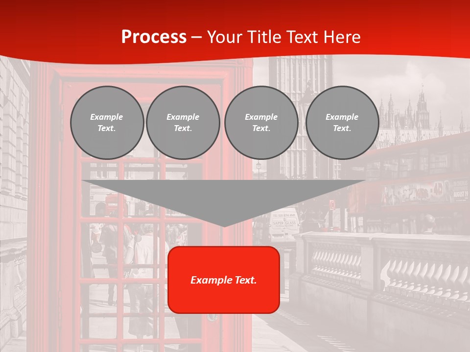 Landscape London Red Bus PowerPoint Template