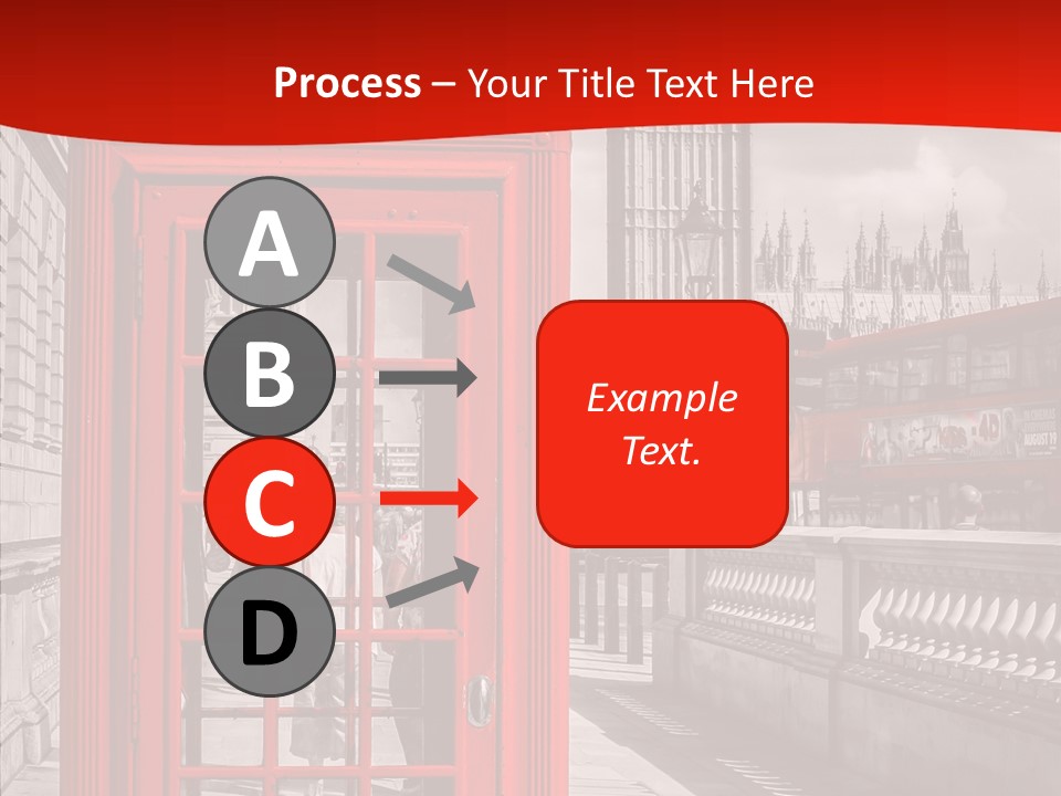 Landscape London Red Bus PowerPoint Template