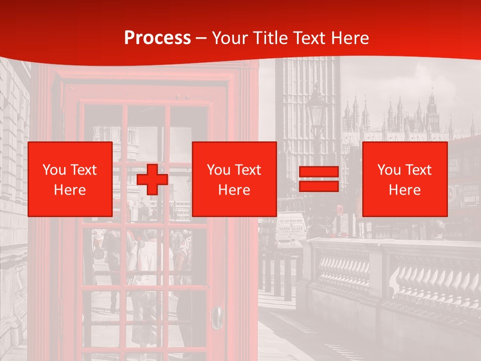 Landscape London Red Bus PowerPoint Template