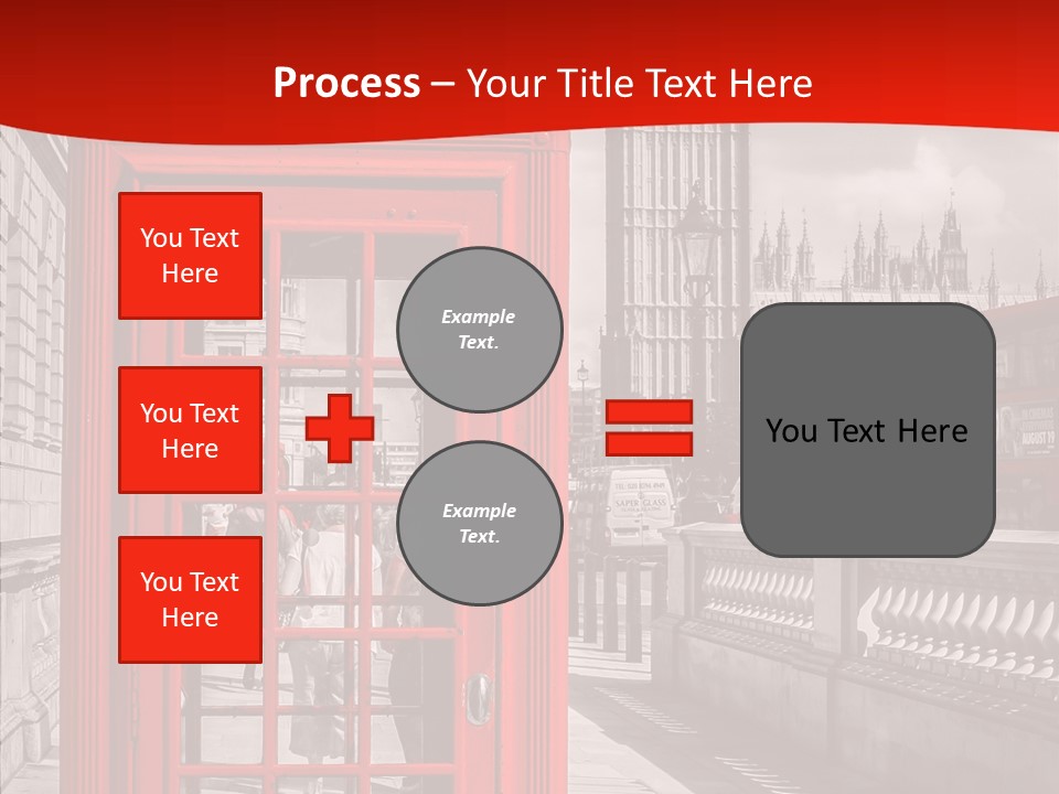 Landscape London Red Bus PowerPoint Template