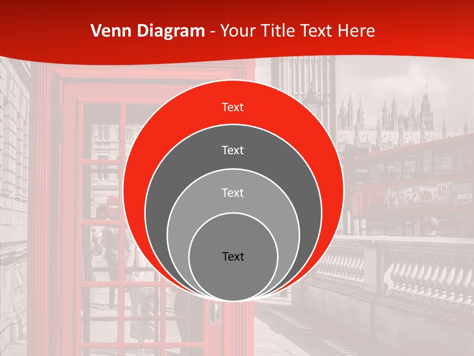 Landscape London Red Bus PowerPoint Template