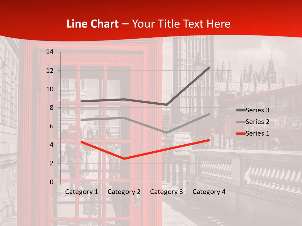 Landscape London Red Bus PowerPoint Template