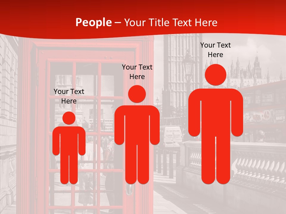 Landscape London Red Bus PowerPoint Template