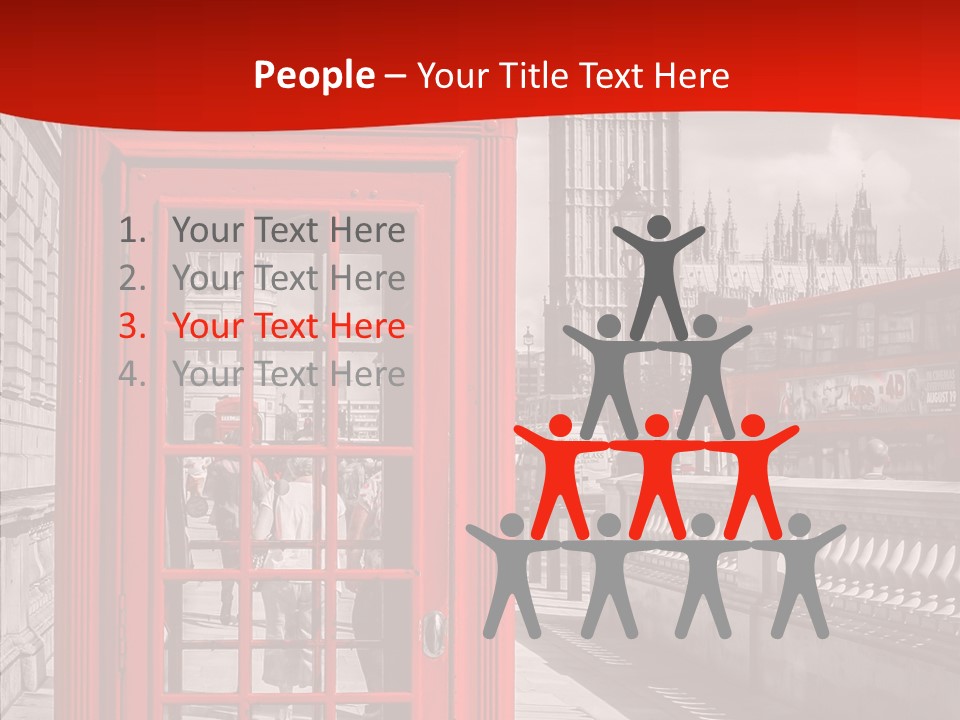 Landscape London Red Bus PowerPoint Template