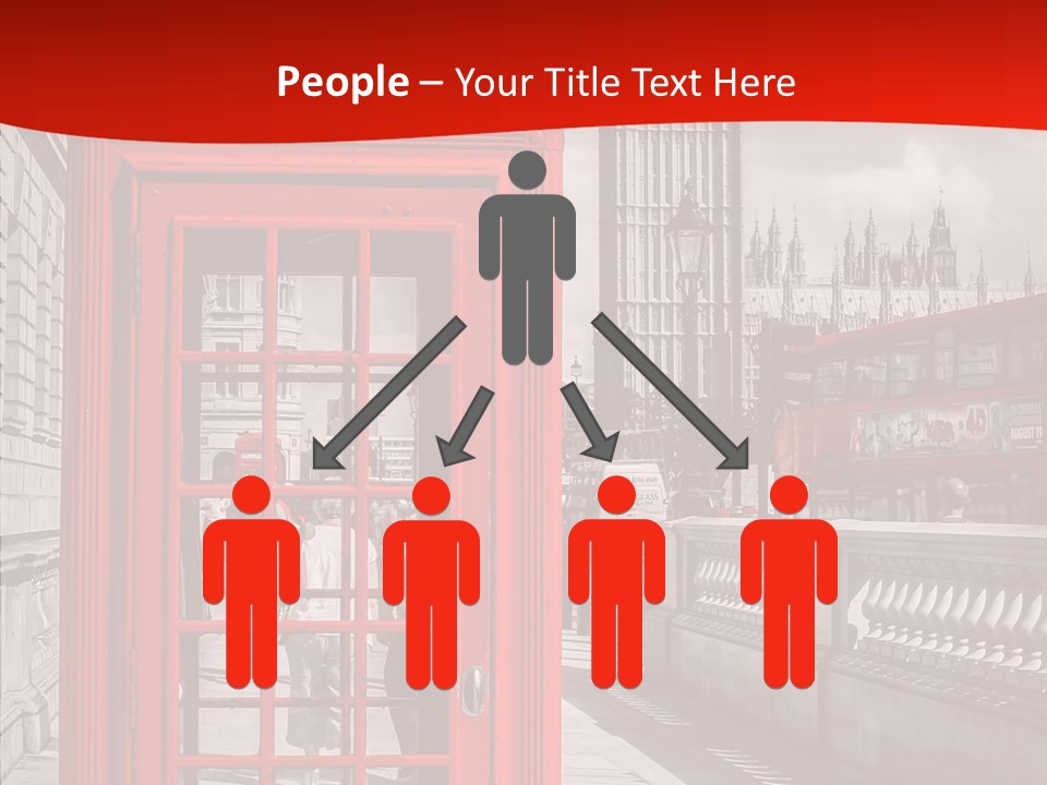 Landscape London Red Bus PowerPoint Template