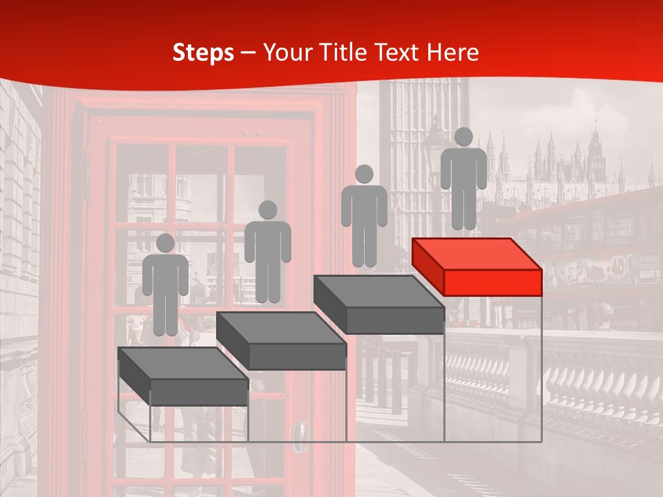 Landscape London Red Bus PowerPoint Template