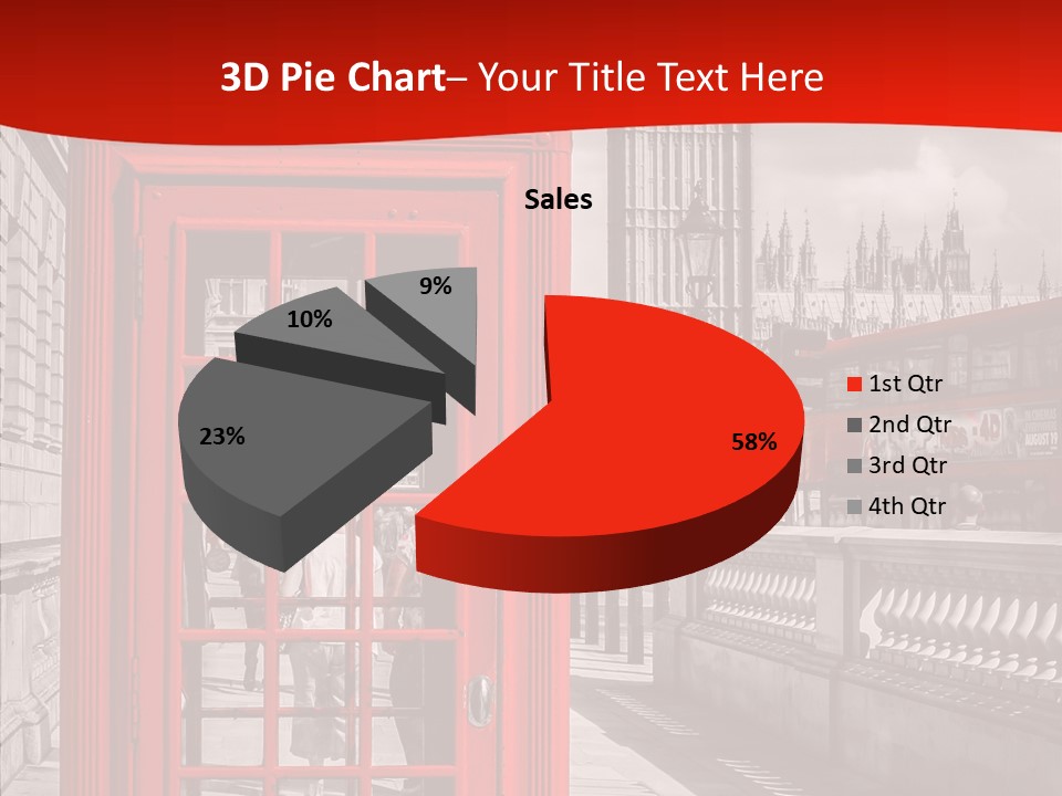 Landscape London Red Bus PowerPoint Template