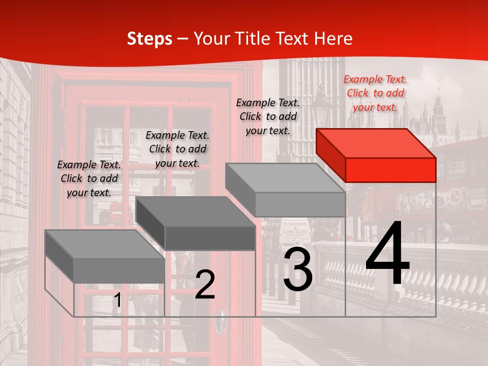 Landscape London Red Bus PowerPoint Template
