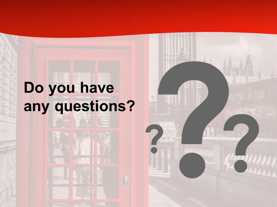 Landscape London Red Bus PowerPoint Template