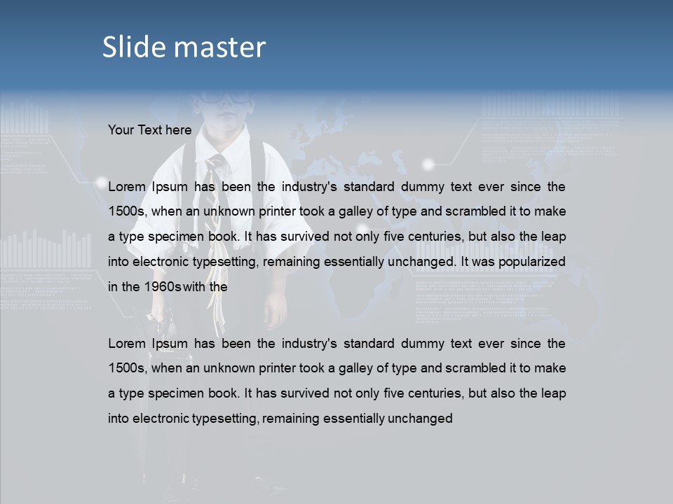 Coworking Briefcase Eyeglasses PowerPoint Template