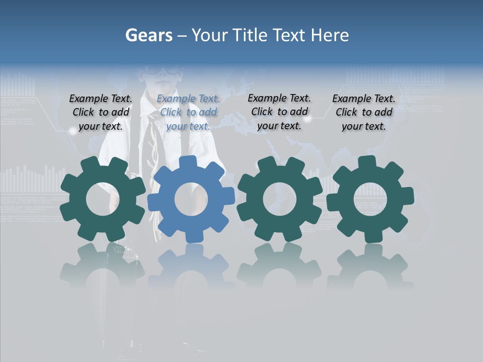 Coworking Briefcase Eyeglasses PowerPoint Template