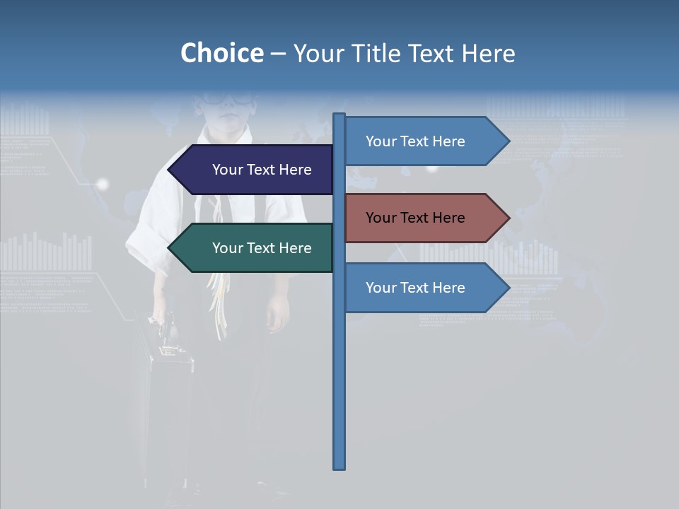 Coworking Briefcase Eyeglasses PowerPoint Template