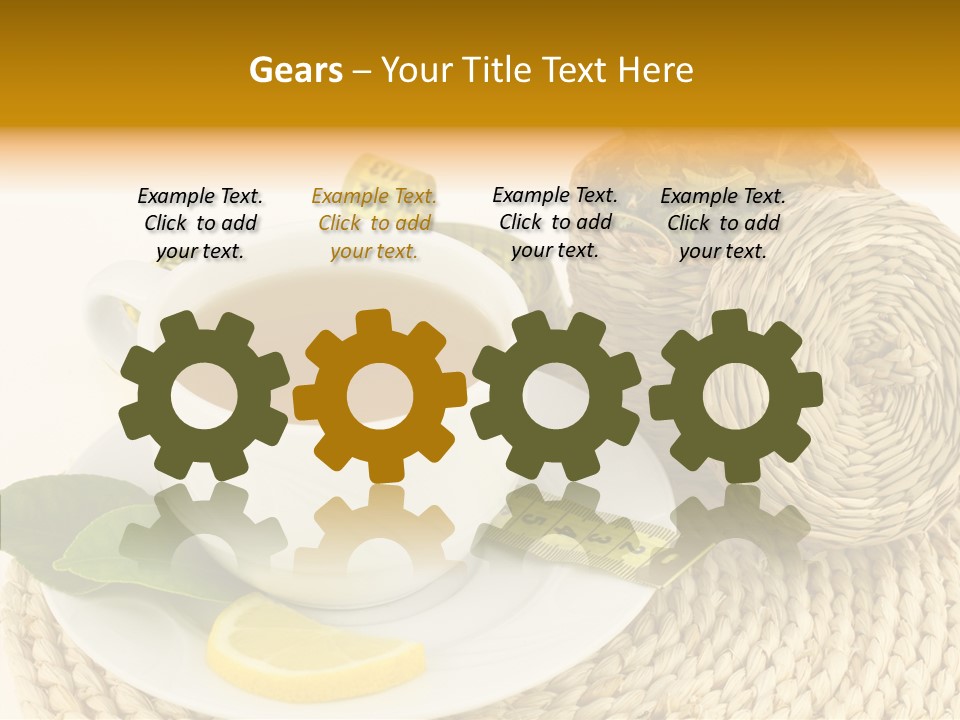 Health Tea White PowerPoint Template