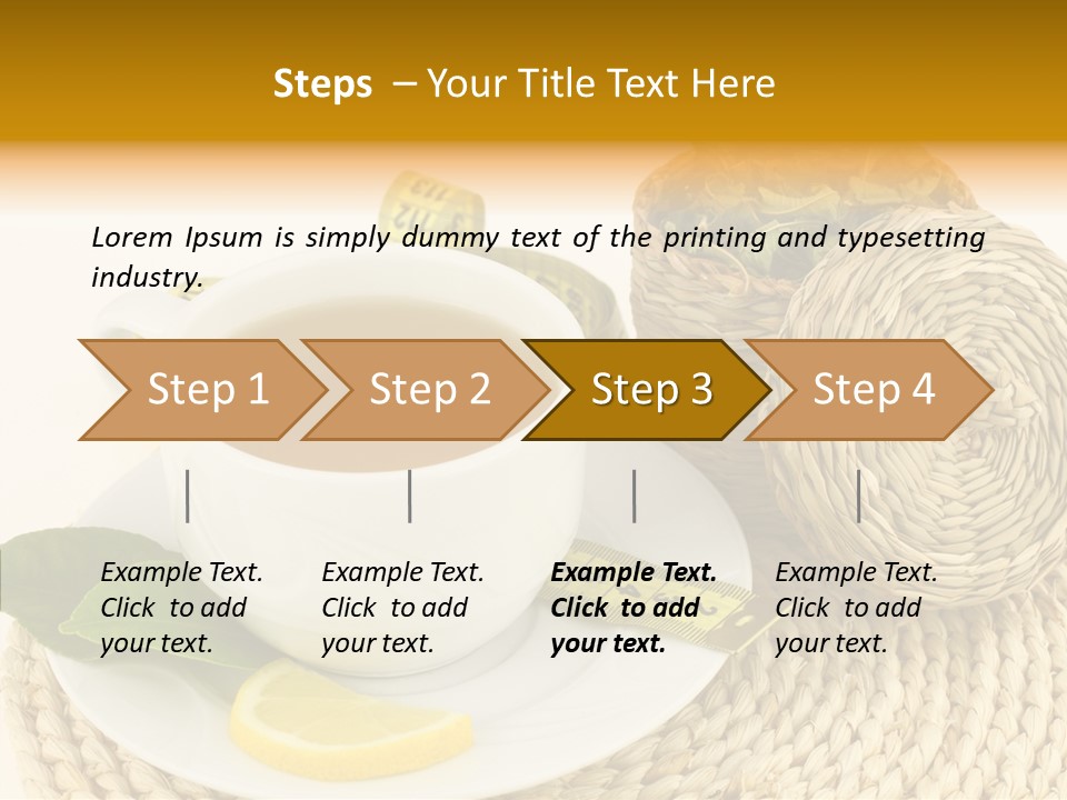 Health Tea White PowerPoint Template