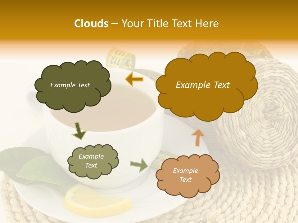 Health Tea White PowerPoint Template