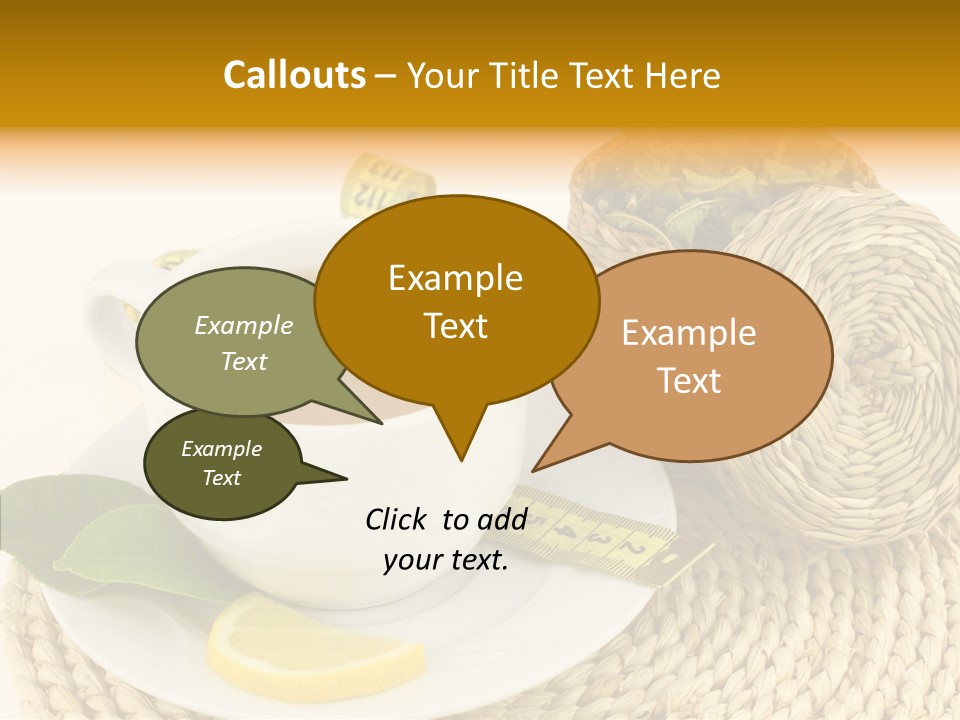 Health Tea White PowerPoint Template