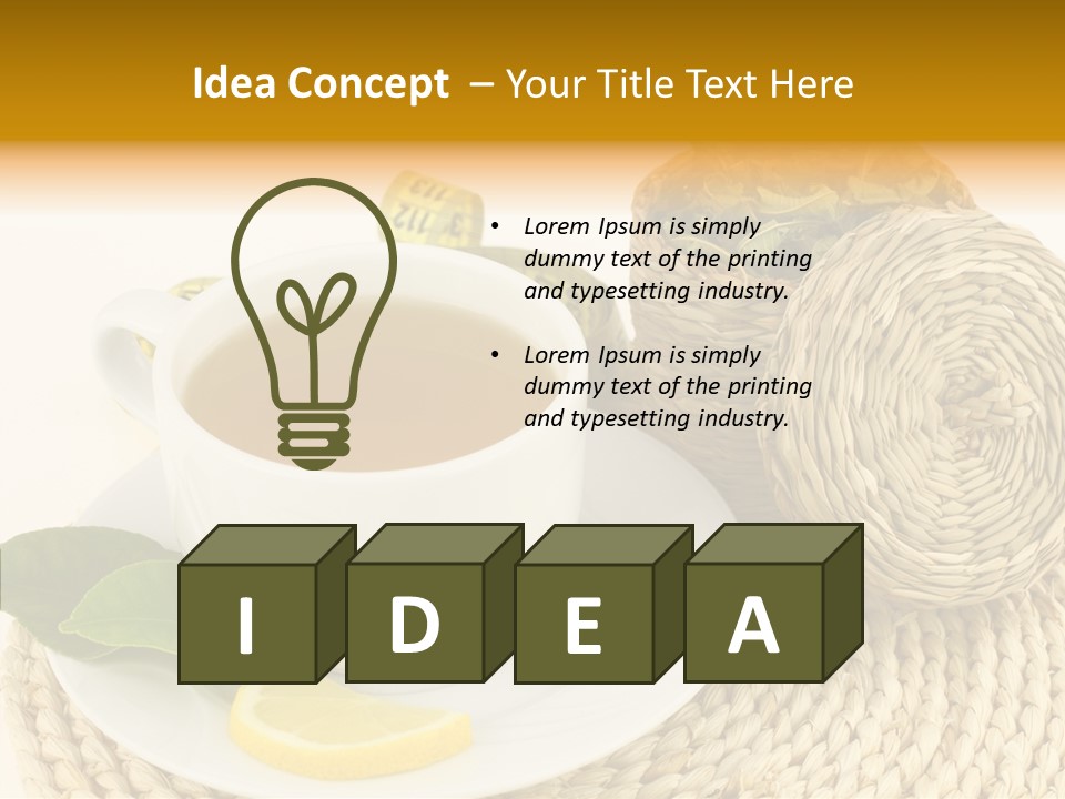 Health Tea White PowerPoint Template