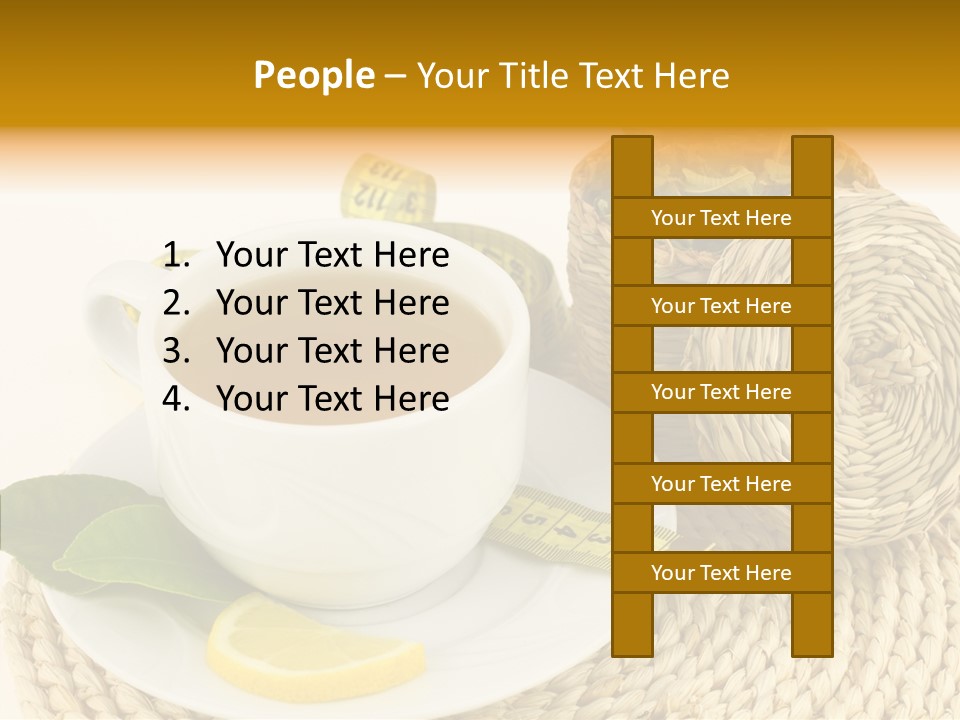 Health Tea White PowerPoint Template