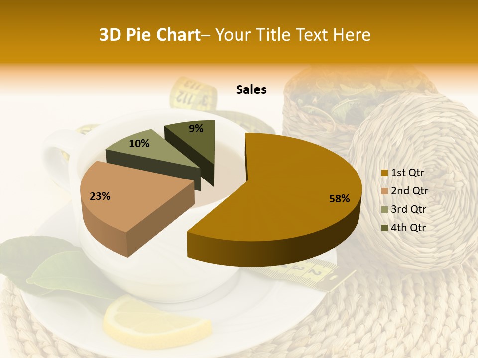 Health Tea White PowerPoint Template