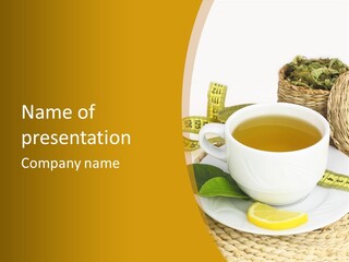 Beverage Herb Verbenas PowerPoint Template