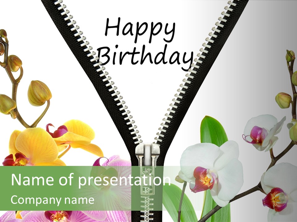 Herzlichen Gl Geburtstag Bunt PowerPoint Template