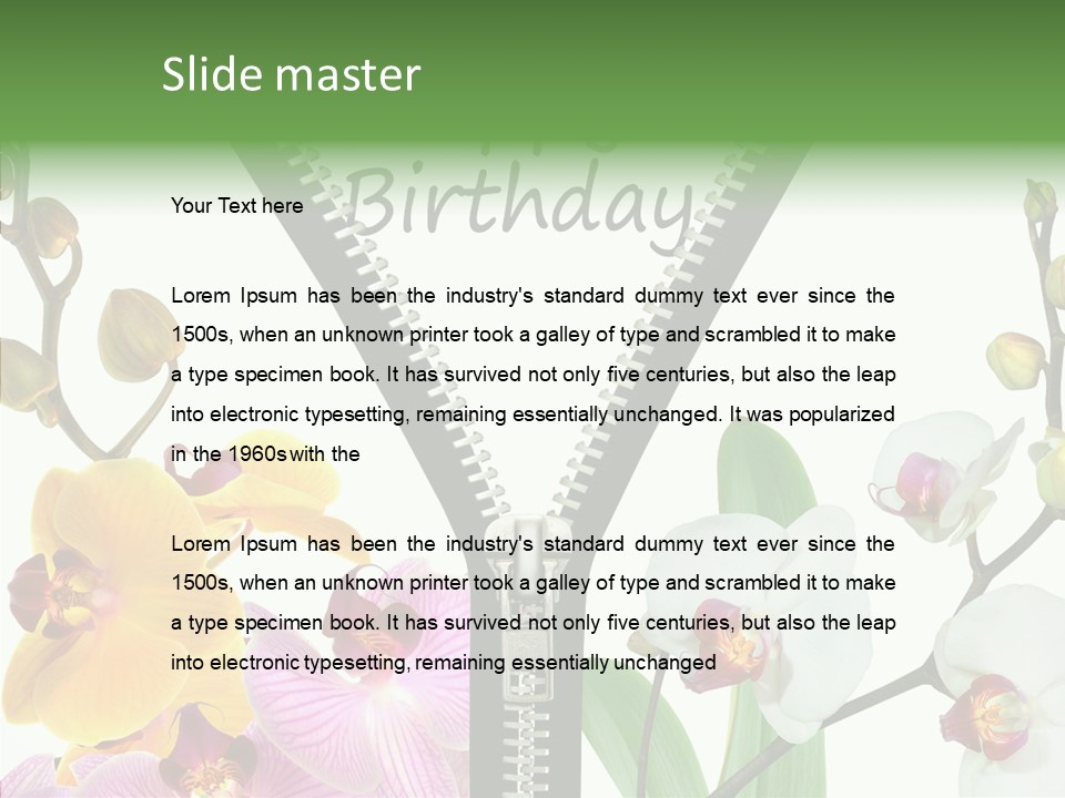 Herzlichen Gl Geburtstag Bunt PowerPoint Template