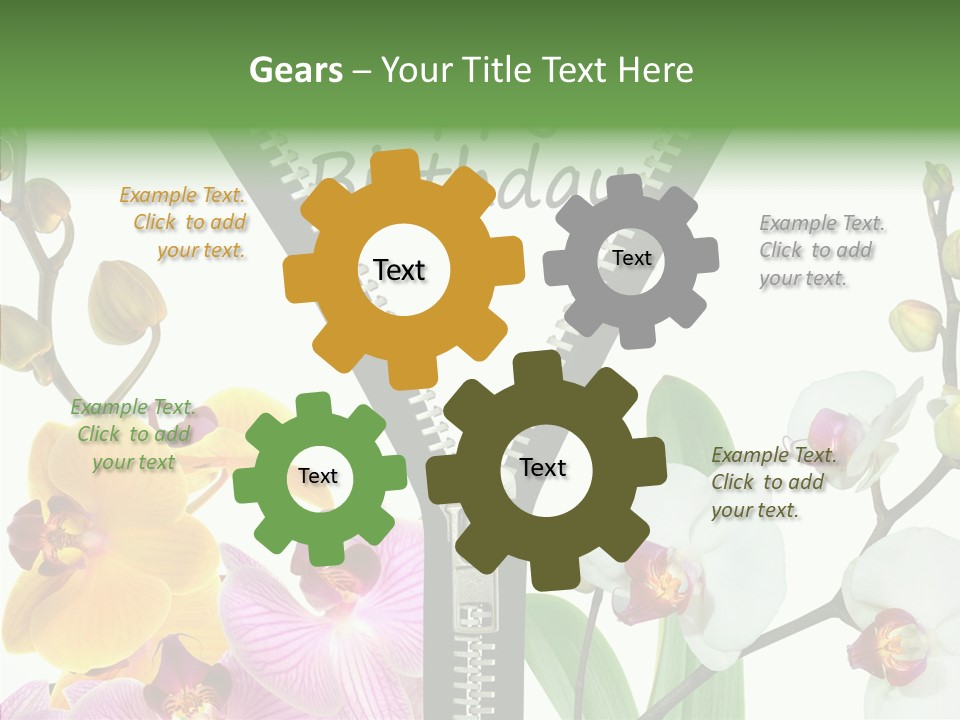 Herzlichen Gl Geburtstag Bunt PowerPoint Template