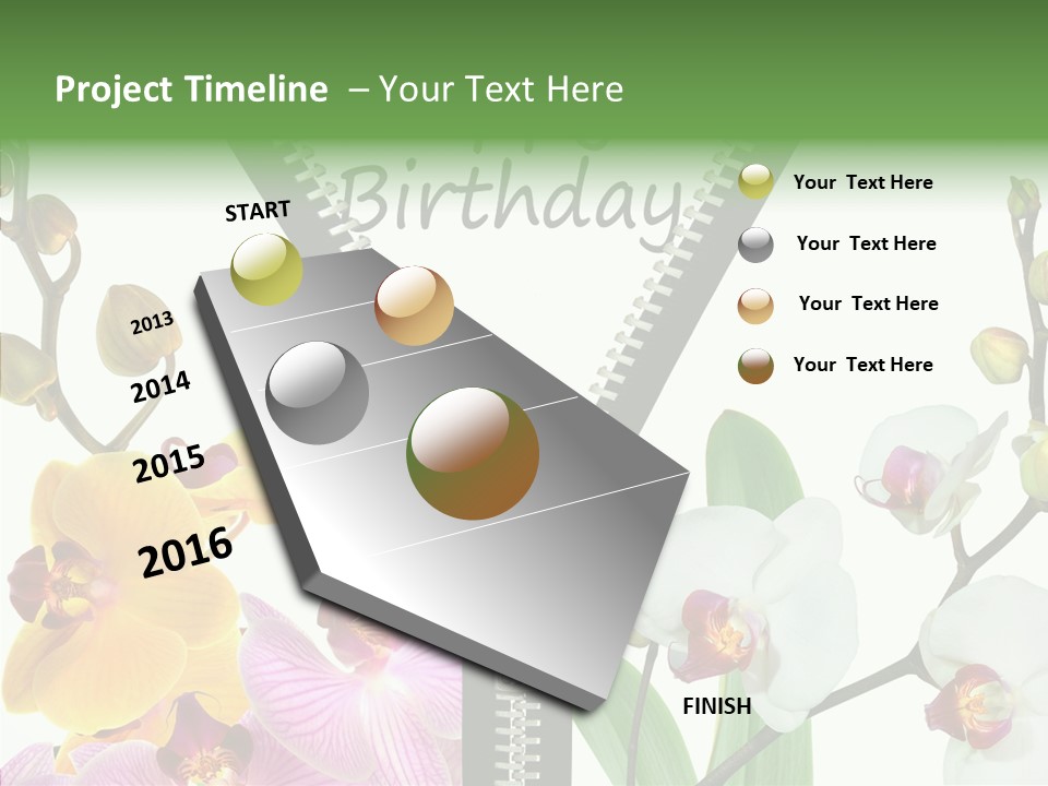 Herzlichen Gl Geburtstag Bunt PowerPoint Template