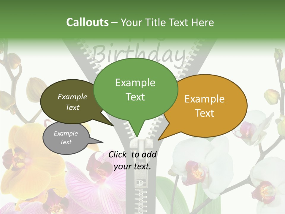 Herzlichen Gl Geburtstag Bunt PowerPoint Template