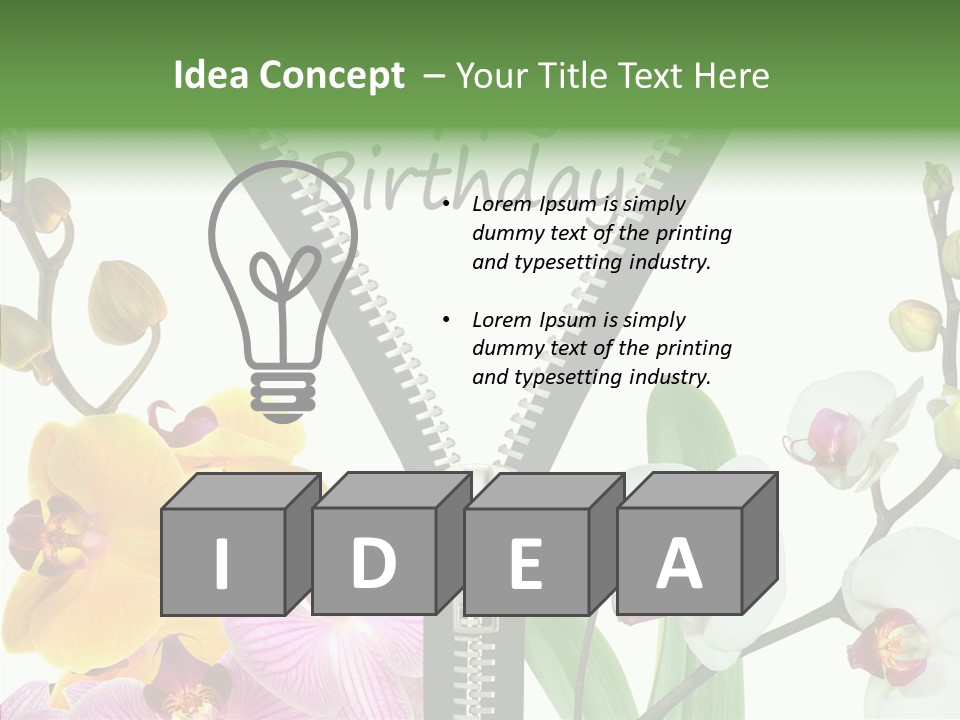 Herzlichen Gl Geburtstag Bunt PowerPoint Template