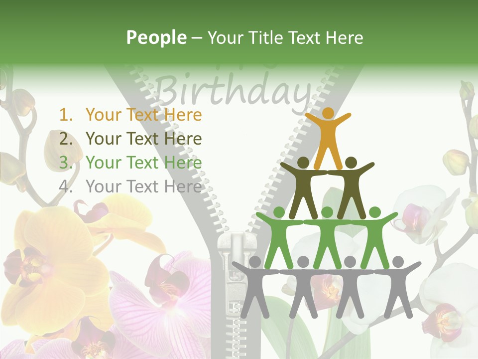 Herzlichen Gl Geburtstag Bunt PowerPoint Template