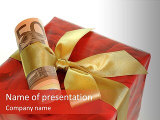 Dekoration Weihnachtsgeschenk Fest PowerPoint Template